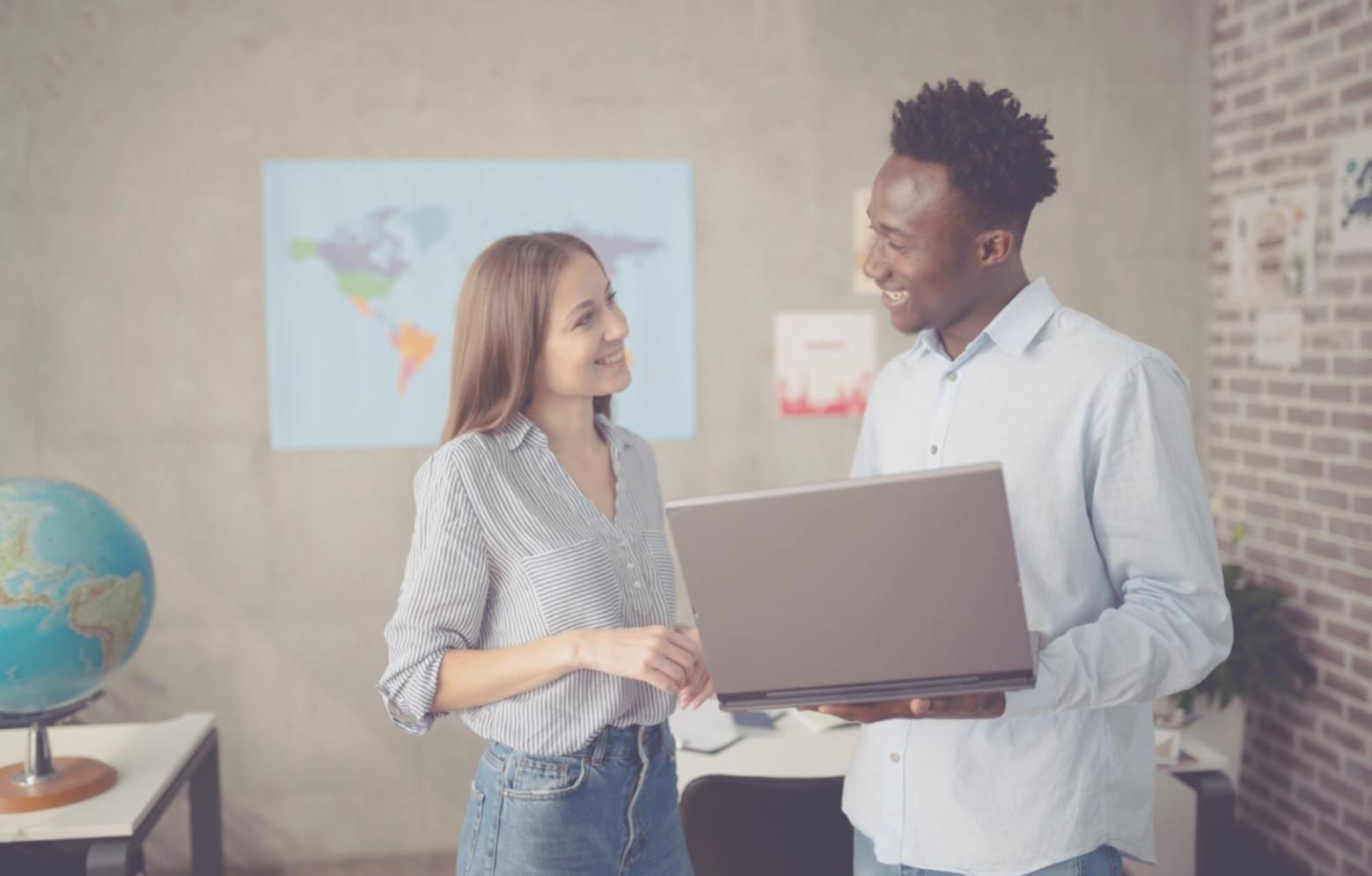 Professional consultation environment showing genuine business interaction